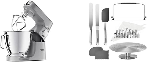 Kenwood Titanium Chef Baker XL Küchenmaschine Silber 1200 W 7 L Mit Tortendekorationsset