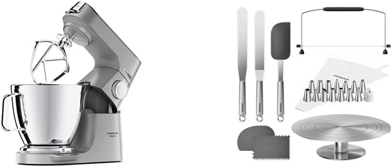 Kenwood Titanium Chef Baker XL Küchenmaschine Silber 1200 W 7 L Mit Tortendekorationsset