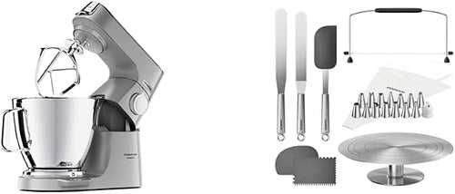 Kenwood Titanium Chef Baker XL Küchenmaschine Silber 1200 W 7 L Mit Tortendekorationsset