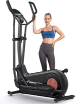 MERACH Crosstrainer E27B1 Selbstversorgung 47 Cm Schrittlänge 16 Stufen Magnetwiderstand Schwarz
